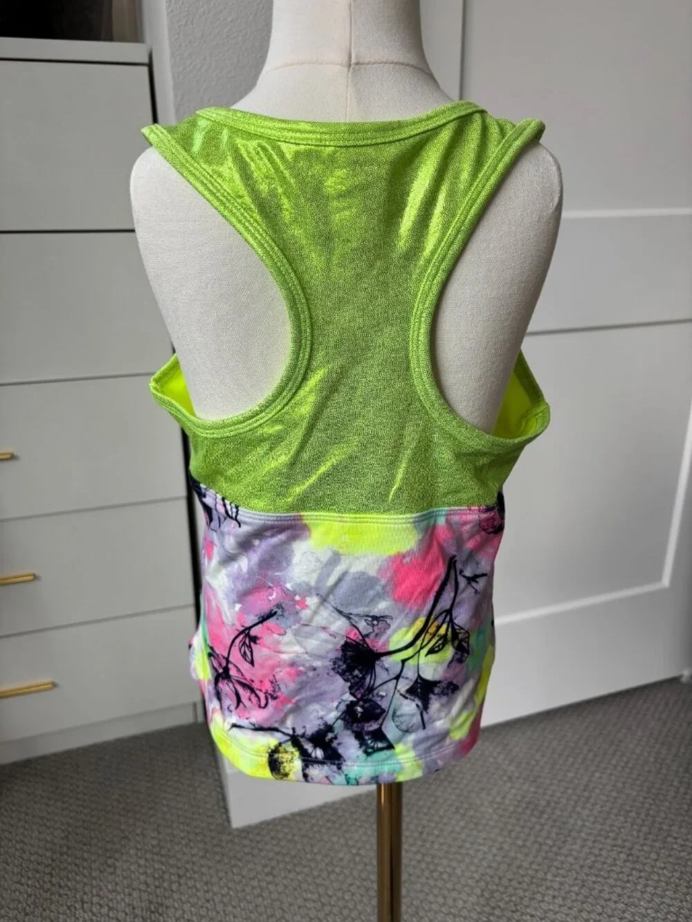 Justice Girl's Collection X Blocked Longline Tank Girl's Large (12/14)